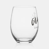 Lettered Graduate Personalisiert Class of Abschlus Weinglas Ohne Stiel (Rechts)