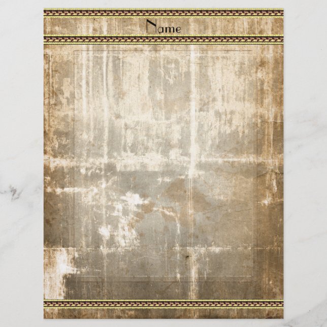 Letterhead Altes Torfpapier Goldbraune Grenze (Vorderseite)