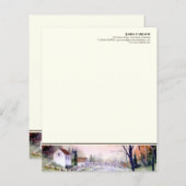 Letterhead Arched Bridge Aquarellbilder (Vorne/Hinten)