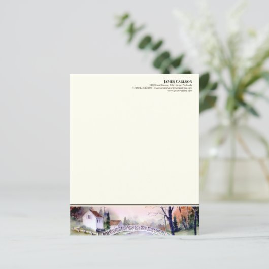 Letterhead Arched Bridge Aquarellbilder (Stehend Vorderseite)