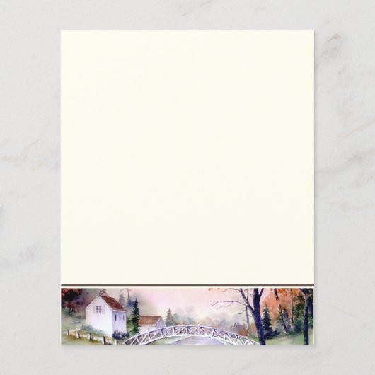 Letterhead Arched Bridge Aquarellbilder (Rückseite)