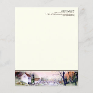 Letterhead Arched Bridge Aquarellbilder
