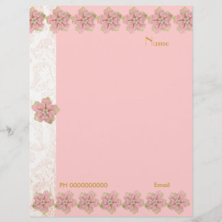 Letterhead-Blume Jewel Pink Border 2