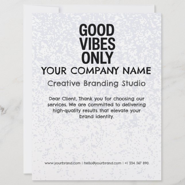 Letterhead Business Company Custom Stationery Briefbogen (Vorderseite)