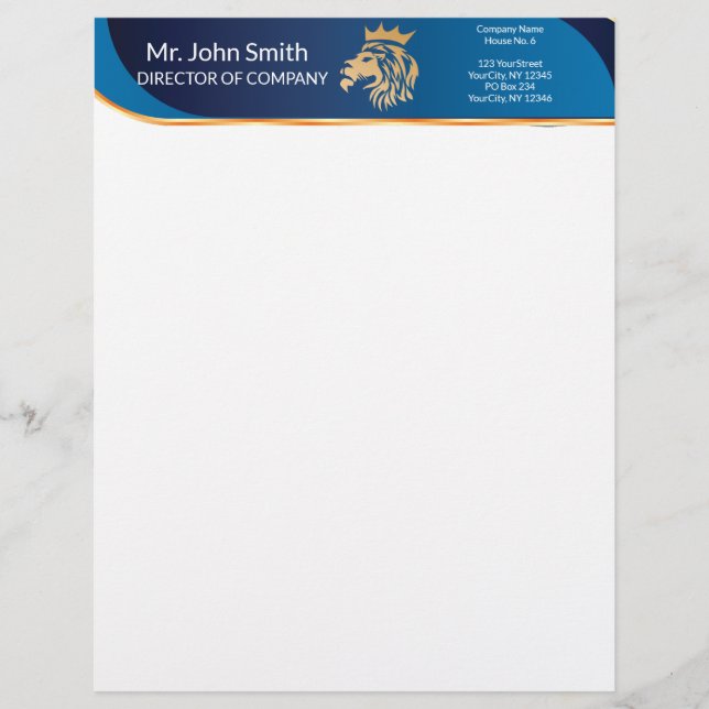 Letterhead für berufliche Logos Briefbogen (Vorderseite)