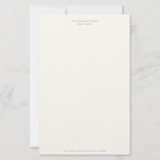 Letterhead für die Kirche von Yeshua Jesus Christu Briefpapier (Vorderseite)