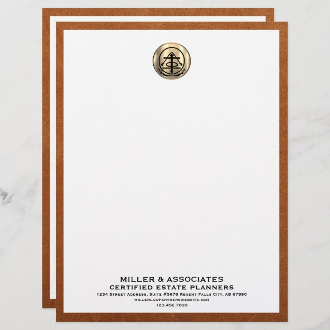 Letterhead-Logo für berufliches Anwesen Briefbogen (Vorne/Hinten)