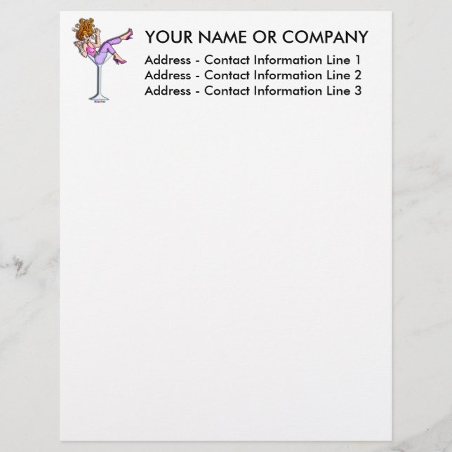 Letterhead - Mädchen in einem Martini-Glas, Lil' R (Vorderseite)
