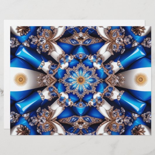 Letterhead mit argentinischem Farbdesign (Vorne/Hinten)