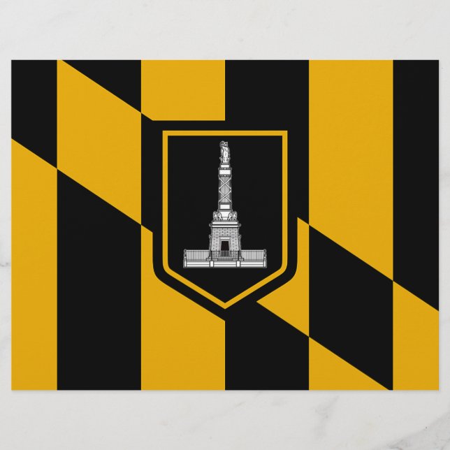 Letterhead mit Flag Baltimore, Maryland, USA (Vorderseite)
