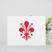 Letterhead mit Flag Florenz, Toskana Briefbogen (Stehend Vorderseite)