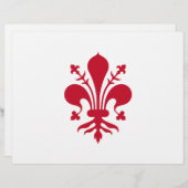 Letterhead mit Flag Florenz, Toskana Briefbogen (Vorne/Hinten)