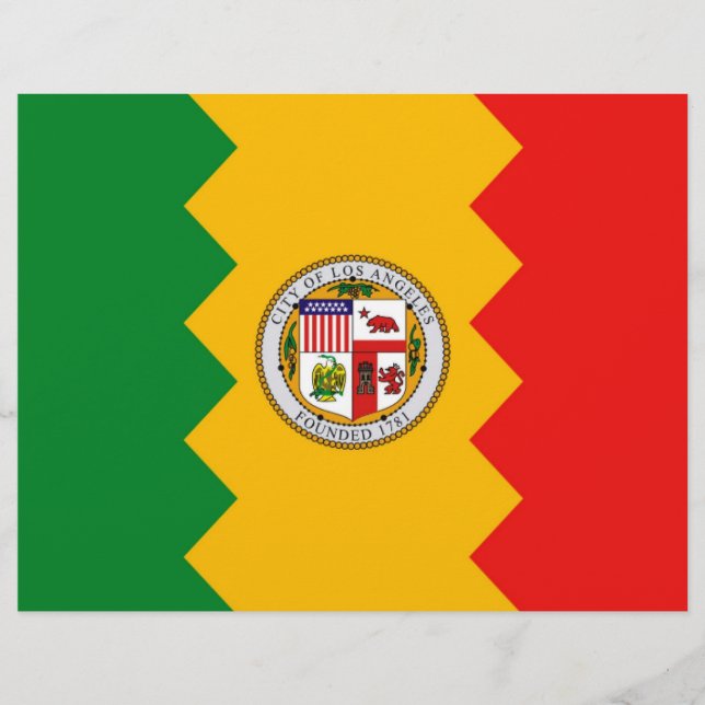 Letterhead mit Flag Los Angeles, Kalifornien (Vorderseite)