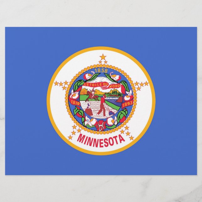 Letterhead mit Flag Minnesota, USA (Vorderseite)
