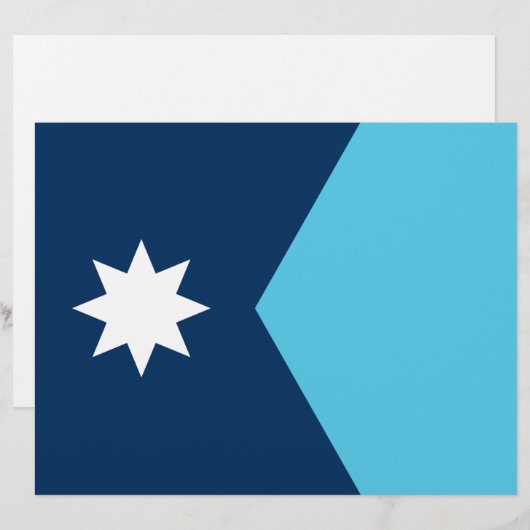 Letterhead mit Flag Minnesota, USA Briefbogen (Vorne/Hinten)