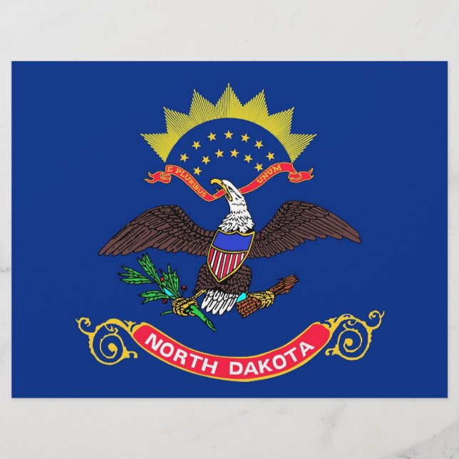 Letterhead mit Flag North Dakota, USA (Vorderseite)