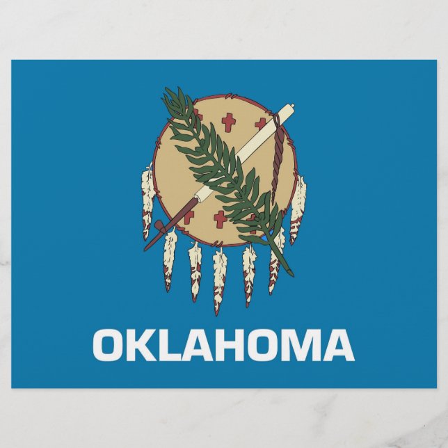Letterhead mit Flag Oklahoma, USA (Vorderseite)