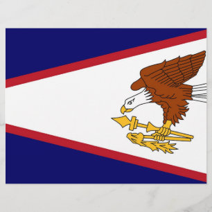 Letterhead mit Flag von Amerikanisch-Samoa