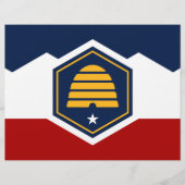 Letterhead mit Flag von Utah Staat, USA Briefbogen (Vorderseite)
