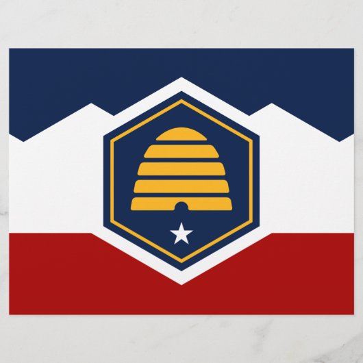 Letterhead mit Flag von Utah Staat, USA Briefbogen (Vorderseite)