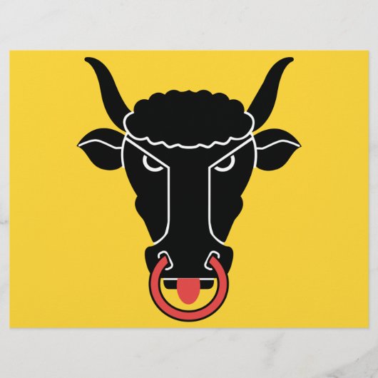 Letterhead mit Flagge des Uri-Kantons, Schweiz Briefbogen (Vorderseite)