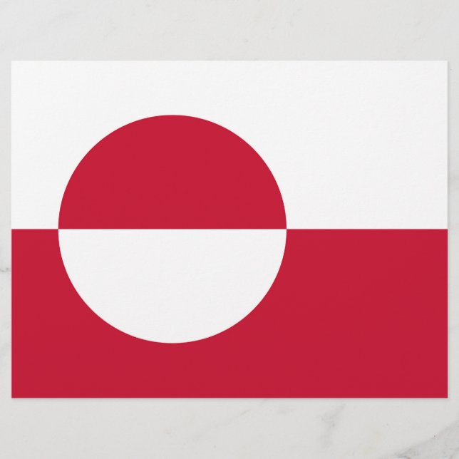 Letterhead mit Flagge Grönlands (Vorderseite)
