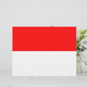 Letterhead mit Flagge Indonesiens (Stehend Vorderseite)
