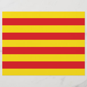 Letterhead mit Flagge Kataloniens Briefbogen