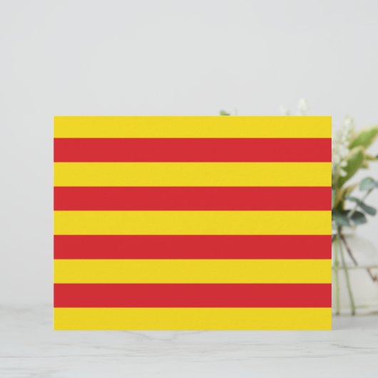 Letterhead mit Flagge Kataloniens Briefbogen (Stehend Vorderseite)