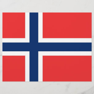 Letterhead mit Flagge Norwegens