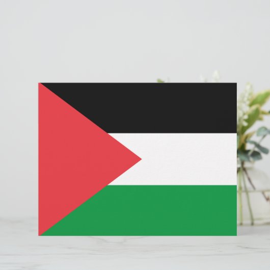 Letterhead mit Flagge Palästinas (Stehend Vorderseite)
