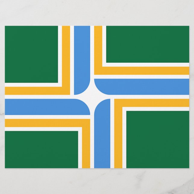Letterhead mit Flagge Portlands, Oregon (Vorderseite)