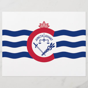 Letterhead mit Flagge von Cincinnati, Ohio