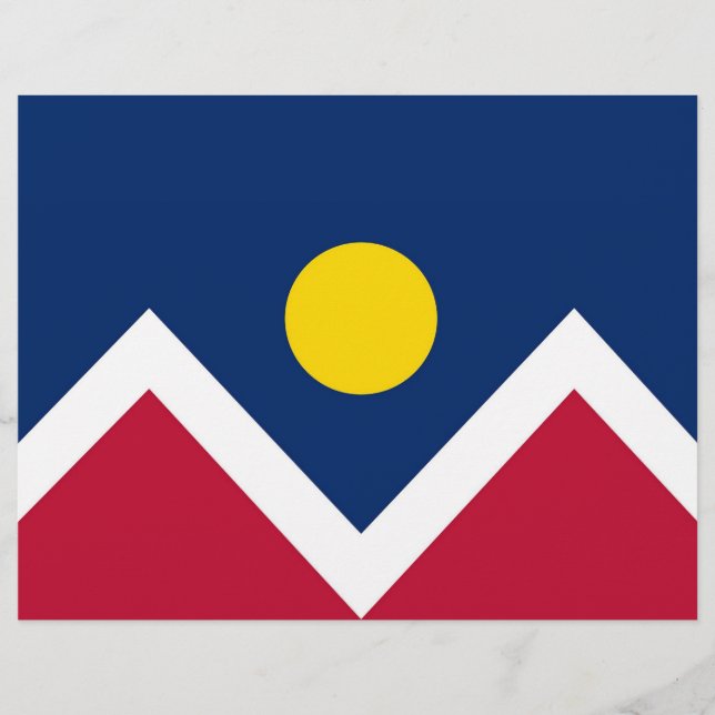 Letterhead mit Flagge von Denver, Colorado (Vorderseite)