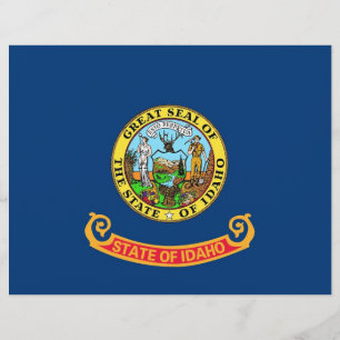 Letterhead mit Flagge von Idaho, USA