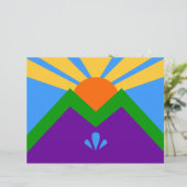 Letterhead mit Flagge von Manitou Springs, Colorad Briefbogen (Stehend Vorderseite)