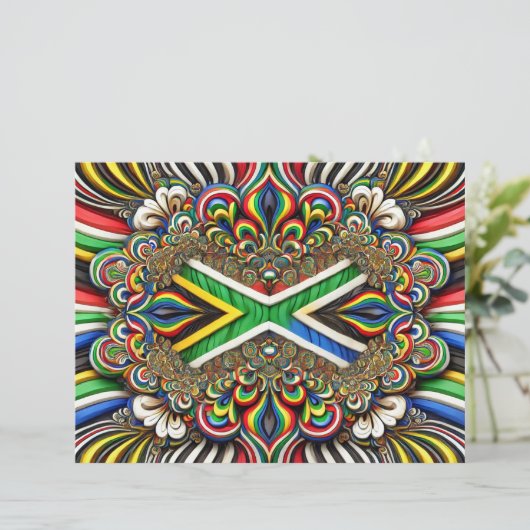 Letterhead mit südafrikanischem Farbdesign (Stehend Vorderseite)