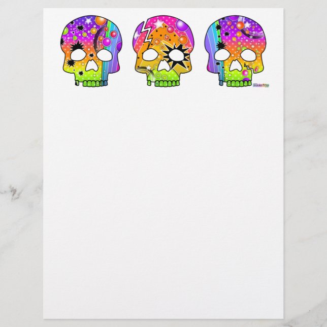 Letterhead - POP ART SKULLS (Vorderseite)