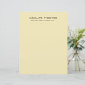 Letterhead Stationery Basic Paper/lt Gold Color (Stehend Vorderseite)
