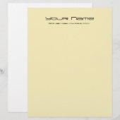 Letterhead Stationery Basic Paper/lt Gold Color (Vorne/Hinten)