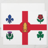 Letterhead with Flag of Montreal, Canada Briefbogen (Vorne/Hinten)