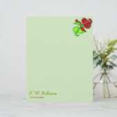 Letterhead - Zwei 3D-Blätter mit Namen (Stehend Vorderseite)