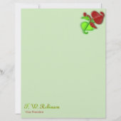 Letterhead - Zwei 3D-Blätter mit Namen (Vorderseite)