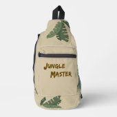 Lettering Design Jungle Master, brown, sand Crossbody Bag (Vorderseite)