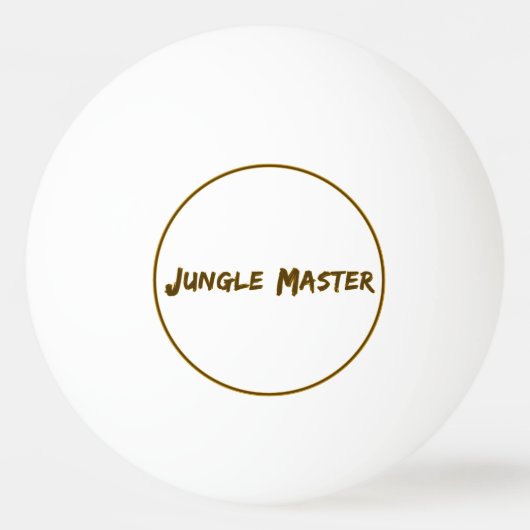 Lettering Design Jungle Master Tischtennisball (Vorderseite)