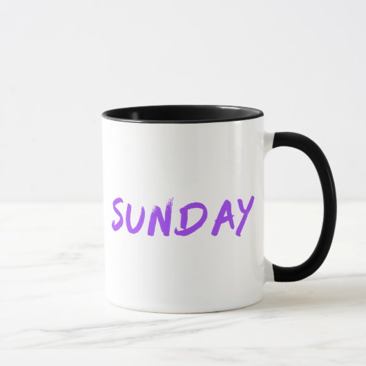 Lettering Design Sunday in Purple Tasse (Rechts)