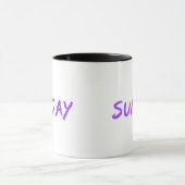 Lettering Design Sunday in Purple Tasse (Zentrum)