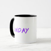 Lettering Design Sunday in Purple Tasse (Vorderseite Links)