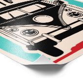 Lettering Kombi Travel Fotodruck (Ecke)