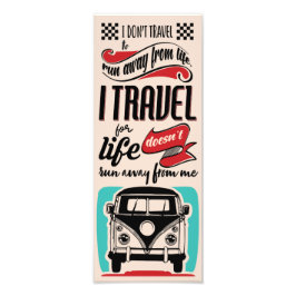 Lettering Kombi Travel Fotodruck